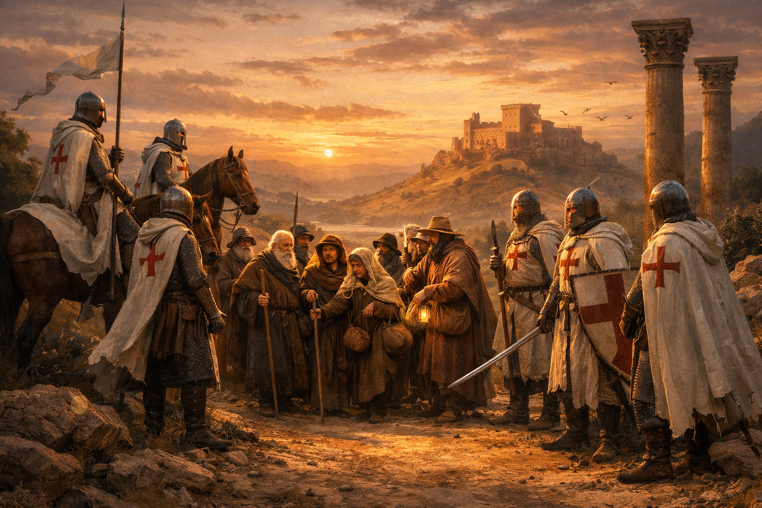 Protection des pèlerins – évocation symbolique